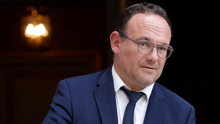French Minister for Solidarity and the Disabled Damien Abad leaves after a working meeting with the French Prime Minister and members of the government at the Hotel Matignon in Paris, France, June 21, 2022.